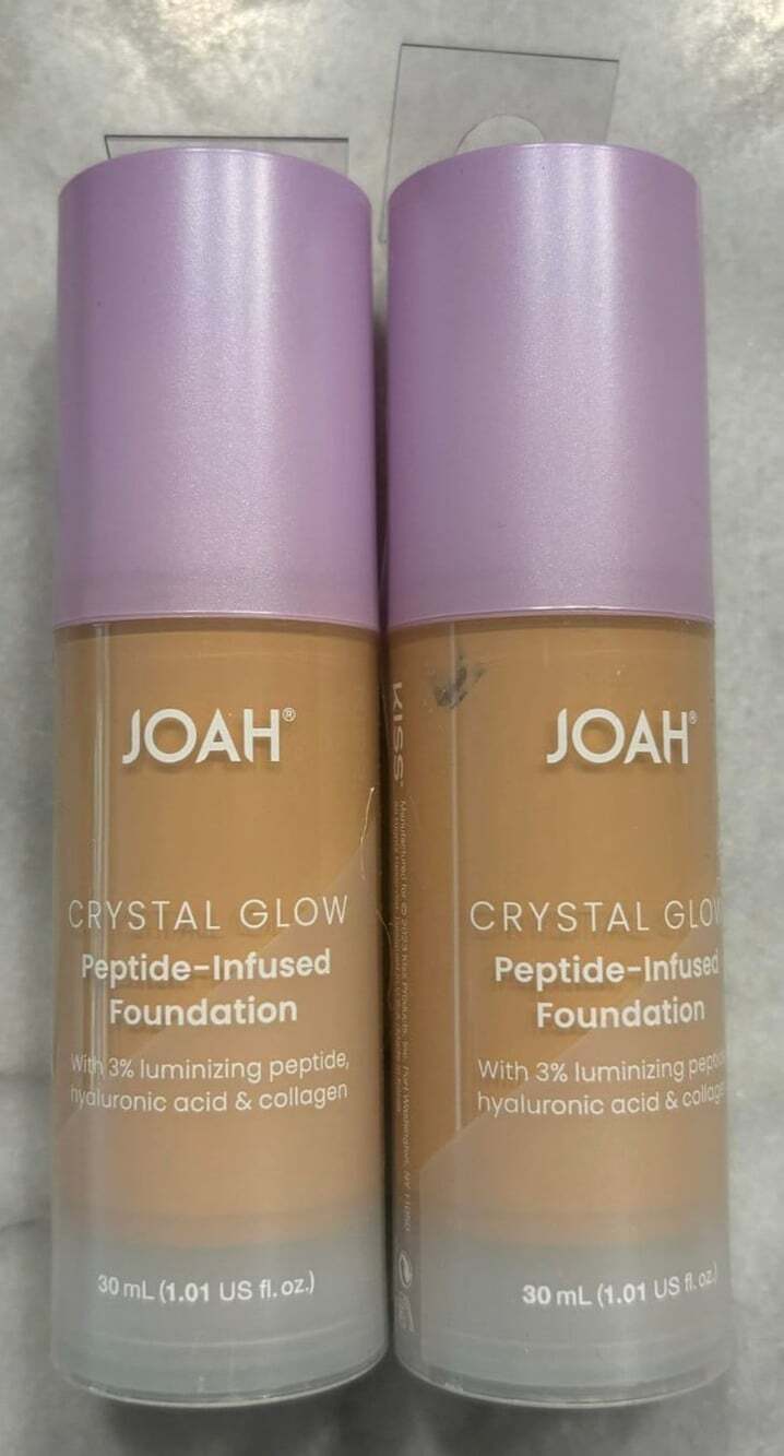 2 Joah Crystal Glow Peptide Infused Foundation LN040 Light w Neutral Undertone